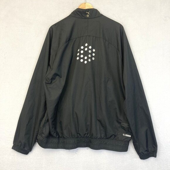 Puma Jacket Mens Size 2XL Black Lightweight Pullover Windbreaker Jacket Logo XXL - Picture 2 of 16